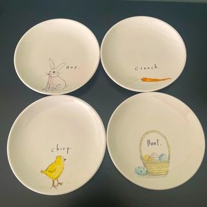 Rae Dunn Easter Plates Set of 4